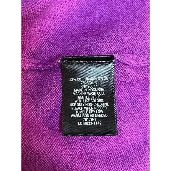 NWT Worthington Purple Pullover Sweater Large - Picture 6 of 6